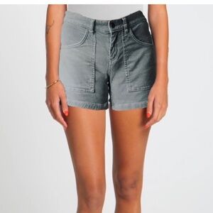 Prana Women’s Corduroy Shorts with Pockets, Stretchy & Comfy, Sage Green SZ 4